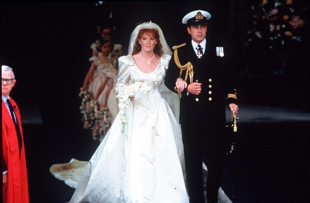Sarah Ferguson i princ Andrew na vjenčanju