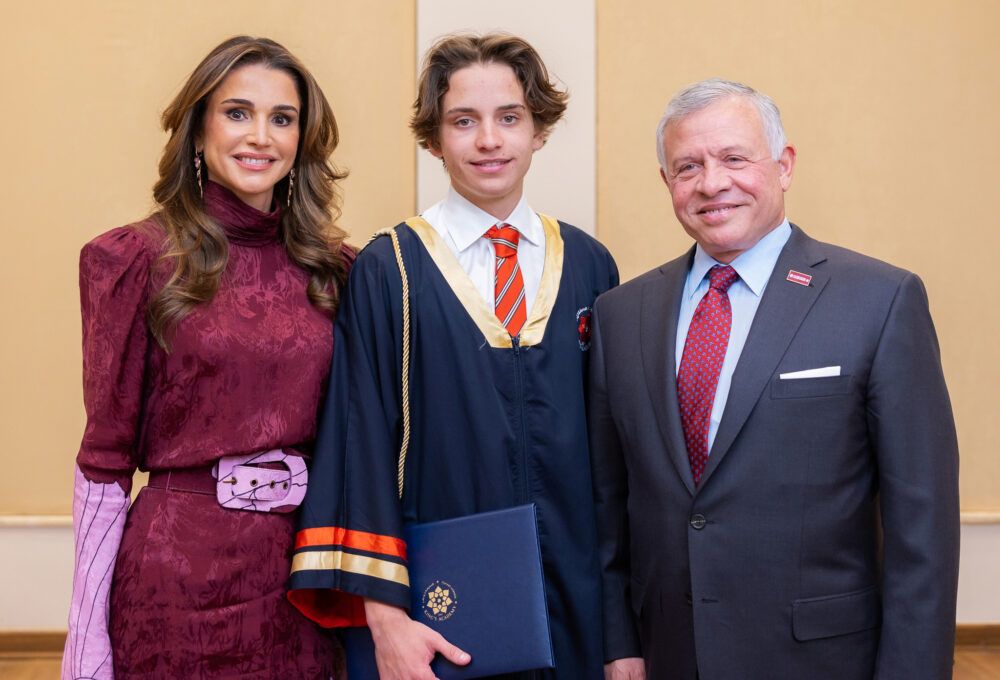 Kraljica Rania, kralj Abdulah III i princ Hashem