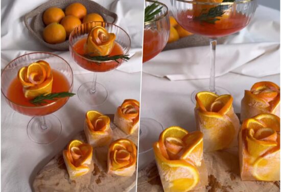 Kocke leda s narančom