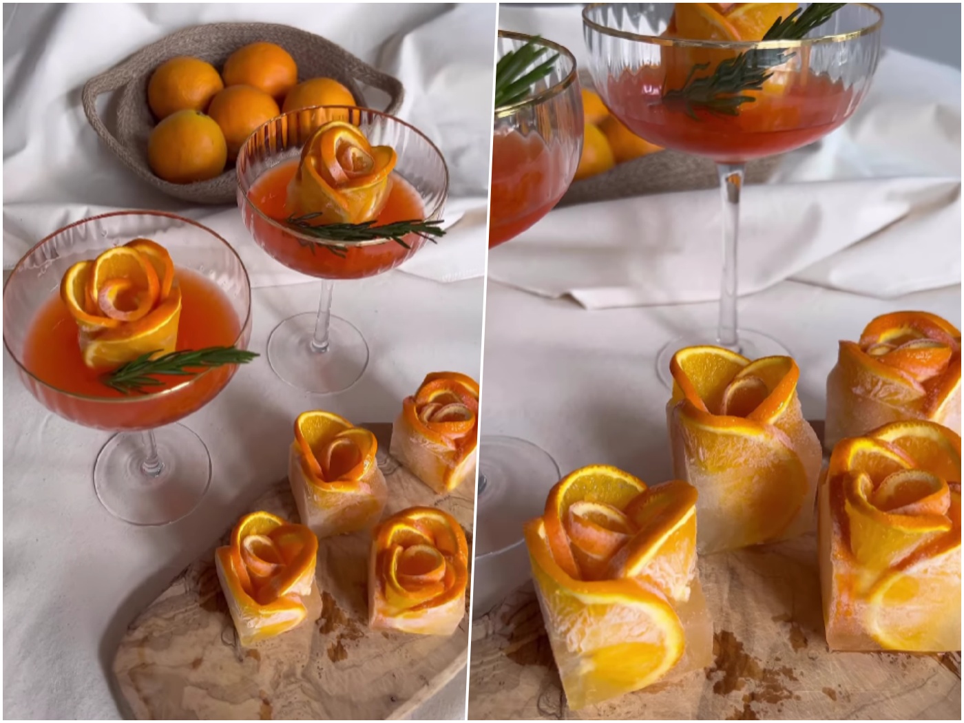 Kocke leda s narančom