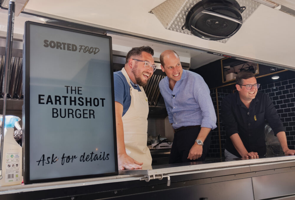 Princ William ekološki hamburger