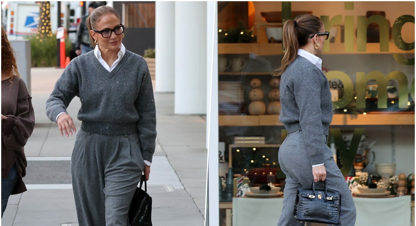 poslovni casual outfit Jennifer Lopez