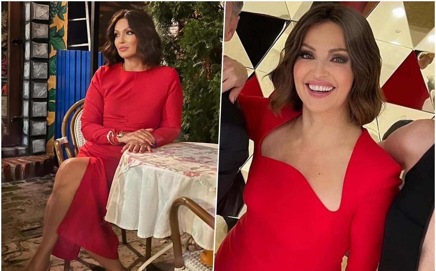 crvena haljina Nine Badrić