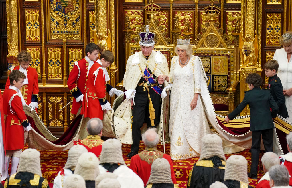 haljina kraljice Camille u parlamentu, kralj Charles III