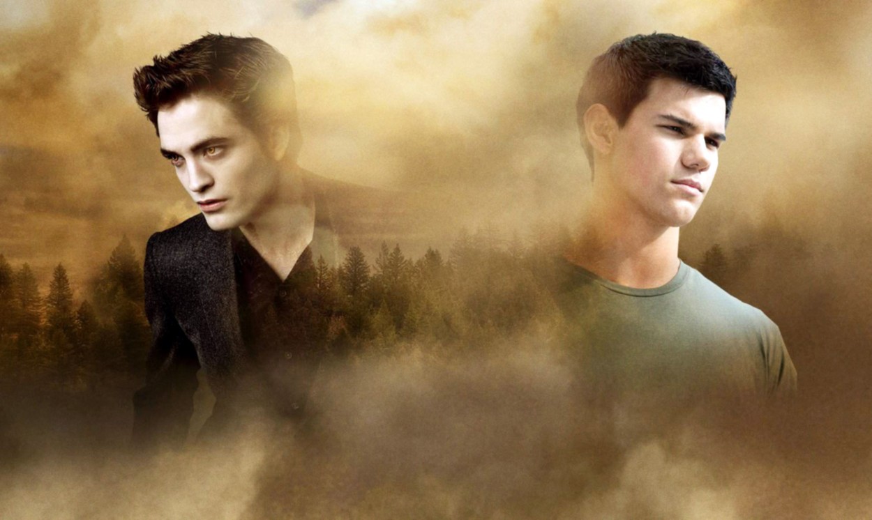 Taylor Lautner Robert Pattinson Twilight Sumrak Edward Jacob