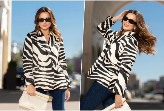 Severina blejzer animal print Jacquemus hello magazine croatia hrvatska zebrasti blejzer