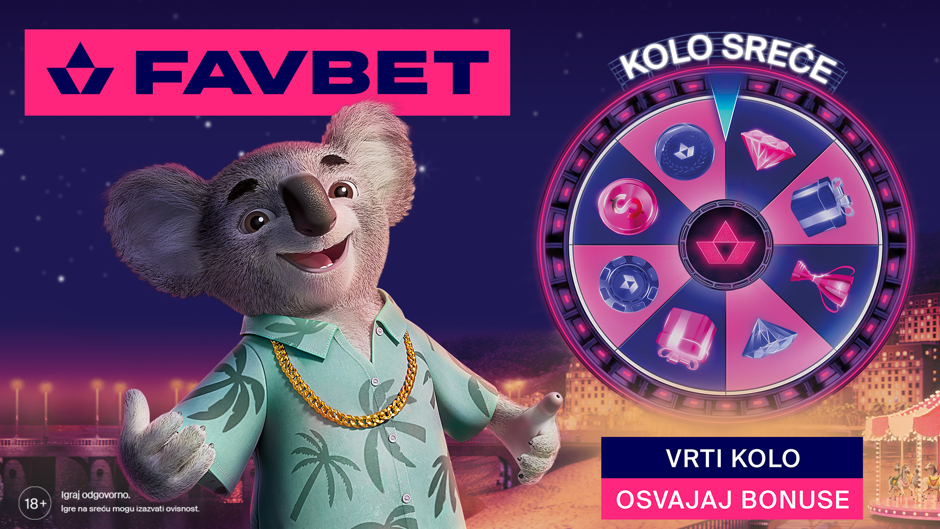 FAVBET, Kolo sreće, promocija, besplatne vrtnje, oklade bez rizika, sport, casino, klađenje