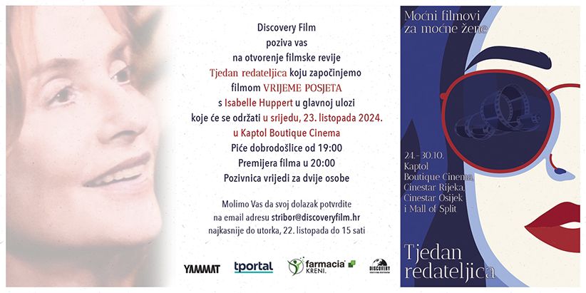 Tjedan redateljica, filmovi žene, feminizacija filmske industrije, Discovery Film, ženske priče, filmovi na festivalima, redateljice, ženska prava, žene u filmu