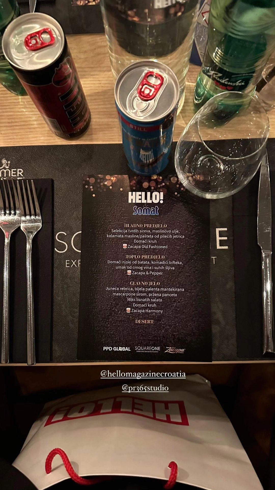 hello magazine hrvatska croatia intimna vožićna večera poznati osobe iz javnog života somat henkel square one restoran