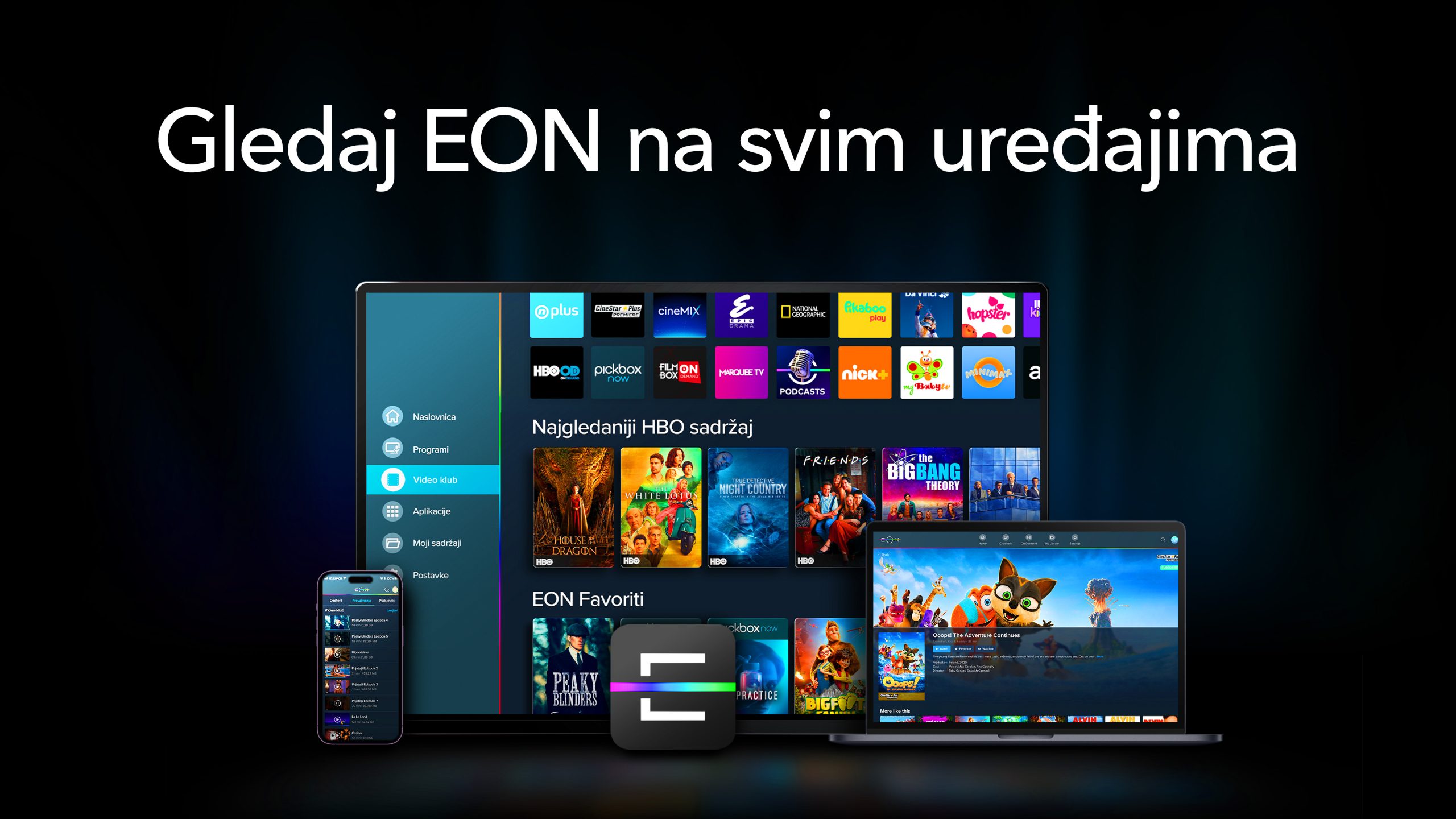 EON TV, HBO Premium paket, blagdanski TV sadržaj, Telemach Hrvatska, NOVA DOCU kolekcija, EON Video klub, gledanje unatrag, sportski kanali u 4K