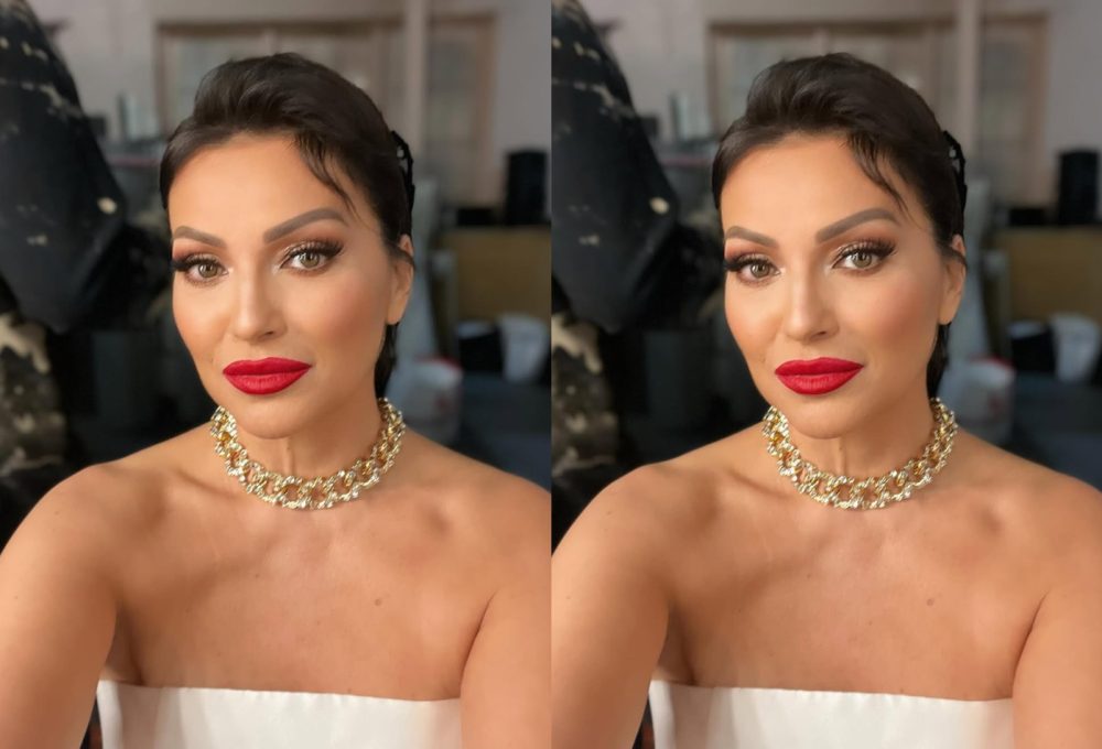 Svečana frizura Nine Badrić hello magazine croatia hrvatska kratka kosa božić 2024