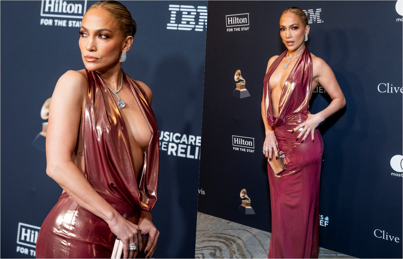 Jennifer Lopez u haljini s dekolteom hello magazine croatia hrvatska Grammy 2025