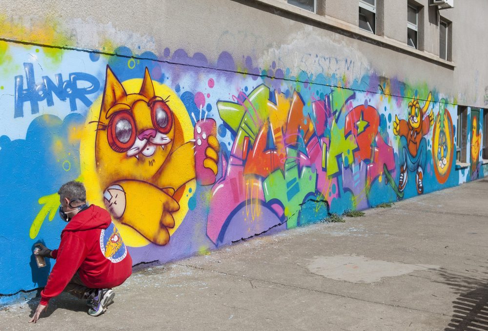 lunar novi mural oš ivana cankara