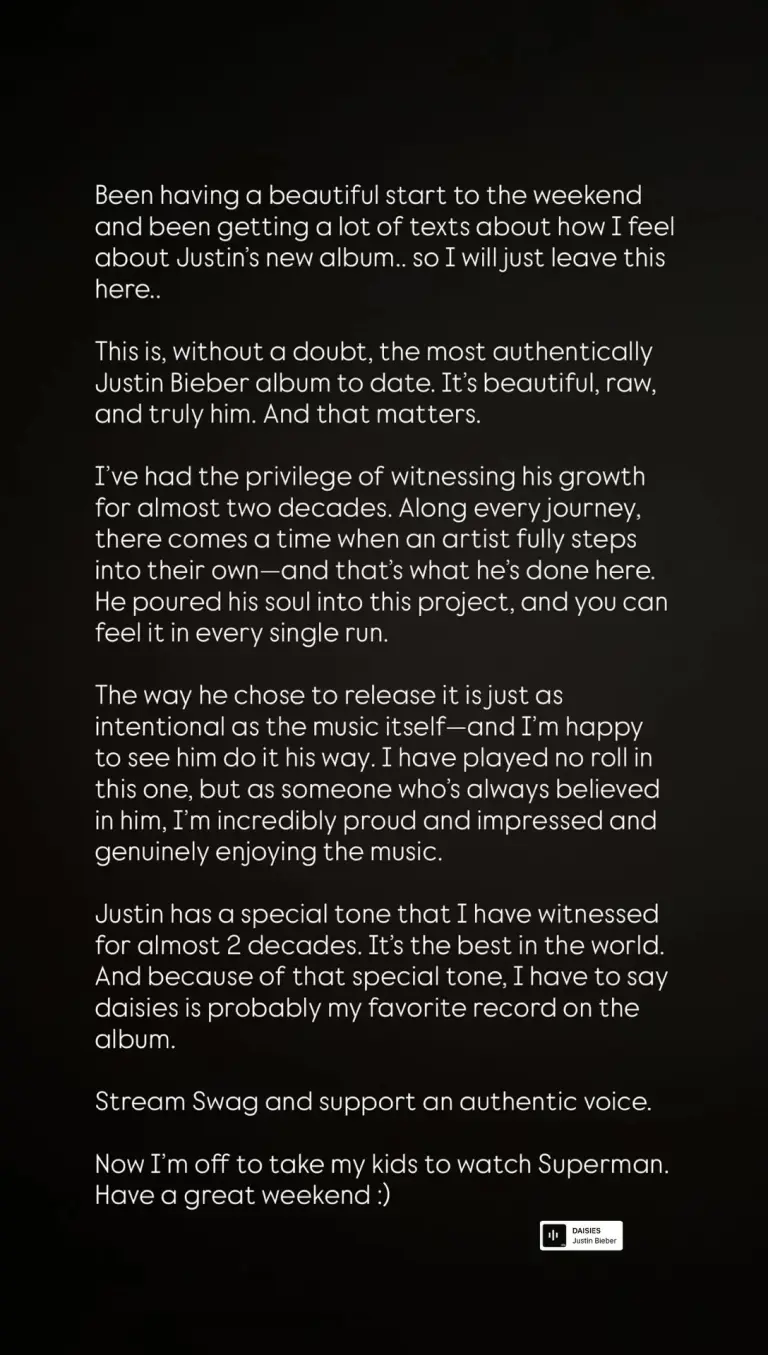 Scooter Braun hvali Justin Bieberov novi album nakon što mu je pop zvijezda vratila milijune ‘Ulio je svoju dušu’