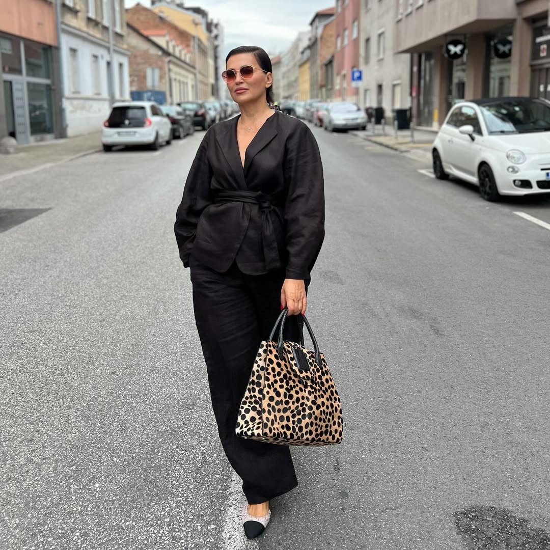 Nina Badrić pokazala kako jesen nosi u elegantnom crnom kompletu Hello Magazin Croatia Hrvatska