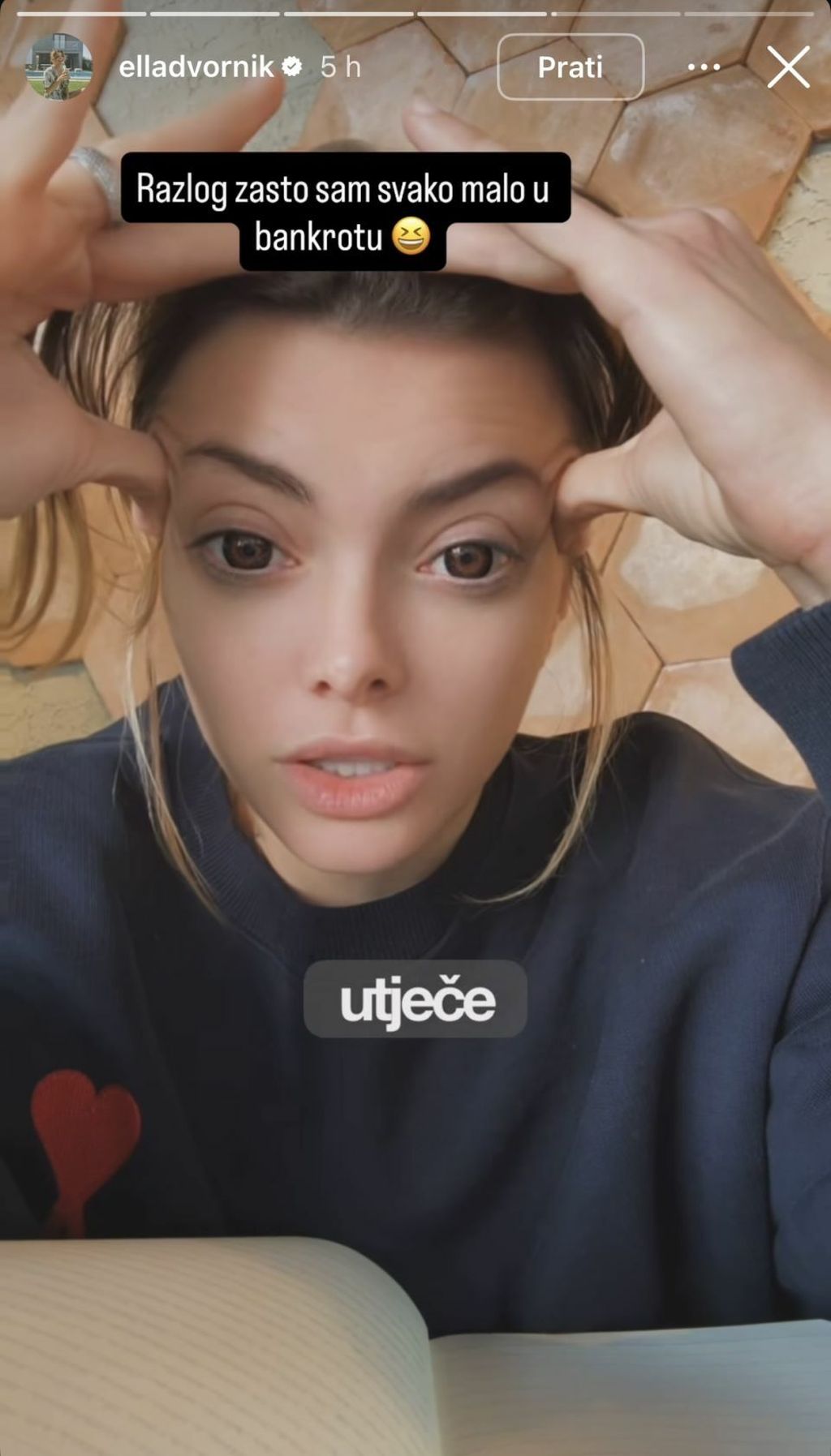 Ella Dvornik nasmijala pratitelje bankrotom Hello Magazin Croatia Hrvatska