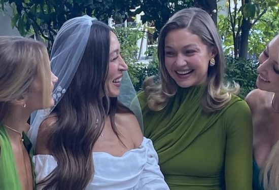 Gigi i Bella Hadid u zelenim haljinama bile su bosonoge djeveruše na vjenčanju starije sestre