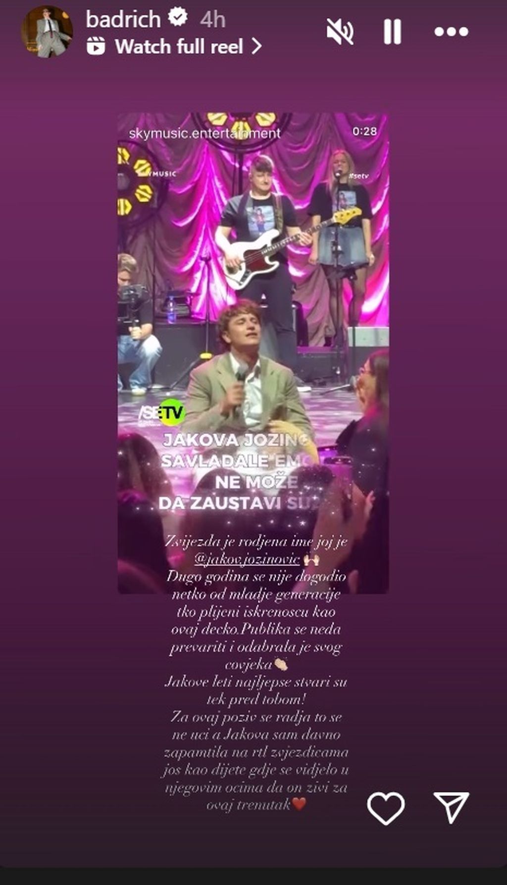 Nina Badrić oduševljena mladim pjevačem