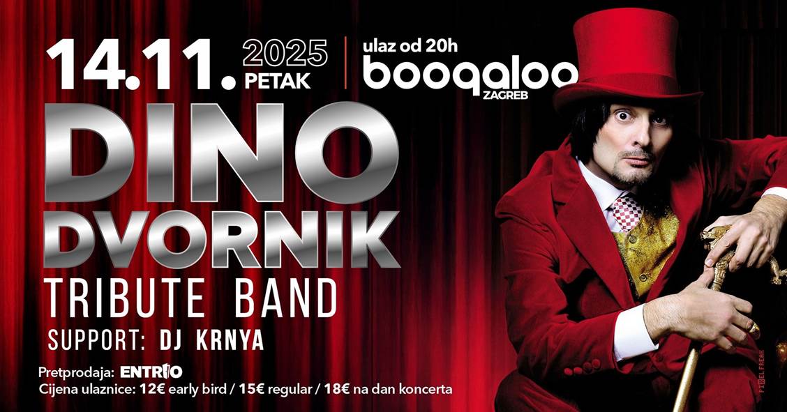 Kakva funky poslastica u klubu Boogaloo!! Sama krema vrhunskih muzičara koji su nekoć svirali i surađivali sa Dinom Dvornikom 14.11.2025 zasvirati će u čast kralja funka!!