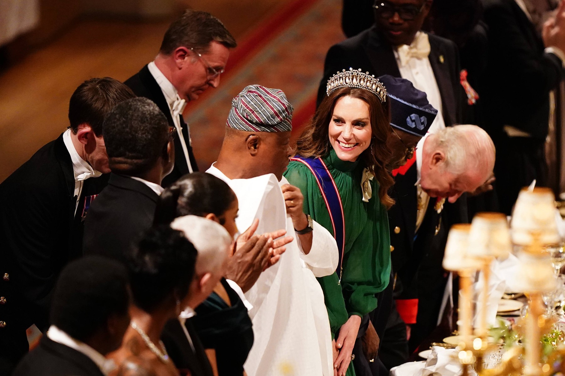 Kate Middleton u smaragdnoj haljini i tijari princeze Diane