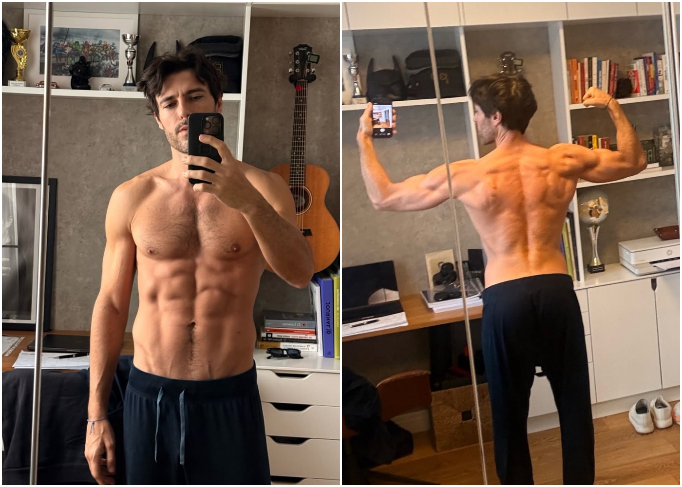 Bez majice, ispred ogledala i u ležernoj trenirci, Soltz je pokazao besprijekornu fizičku formu i jasno istaknuo rezultate predanog rada na sebi.