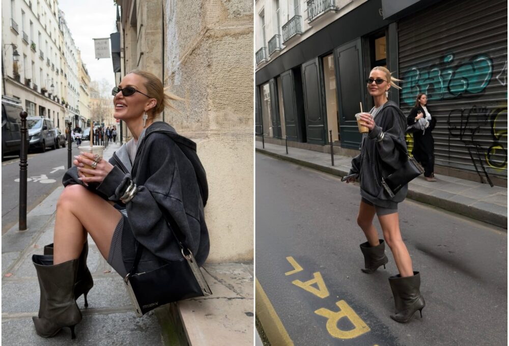 Karla Zelić u statement čizmama iz H&M x Glenn Martens