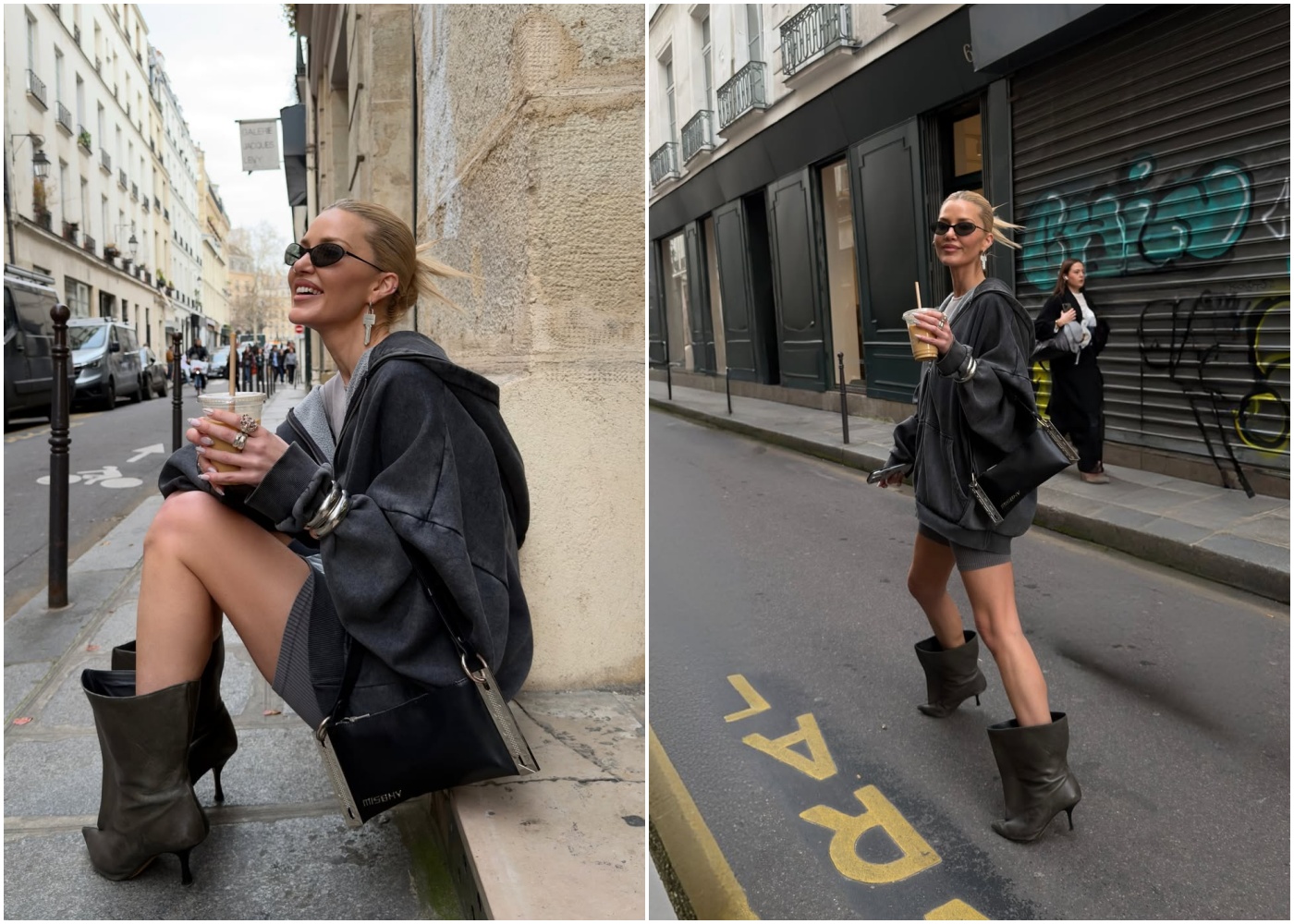 Karla Zelić u statement čizmama iz H&M x Glenn Martens