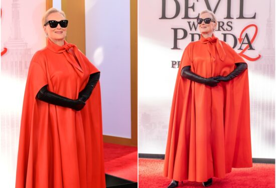 Meryl Streep u moćnoj crvenoj pelerini na premijeri Vrag nosi Pradu 2
