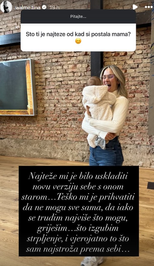 Plesačica Valentina Walme iskreno o majčinstvu