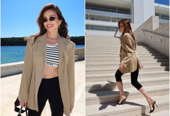Severina u izdanju koje spaja capri hlače, crop top i sako