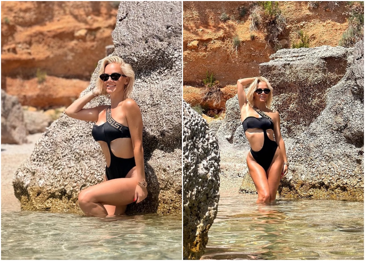 Maja Šuput nosi Versace kupaći kostim
