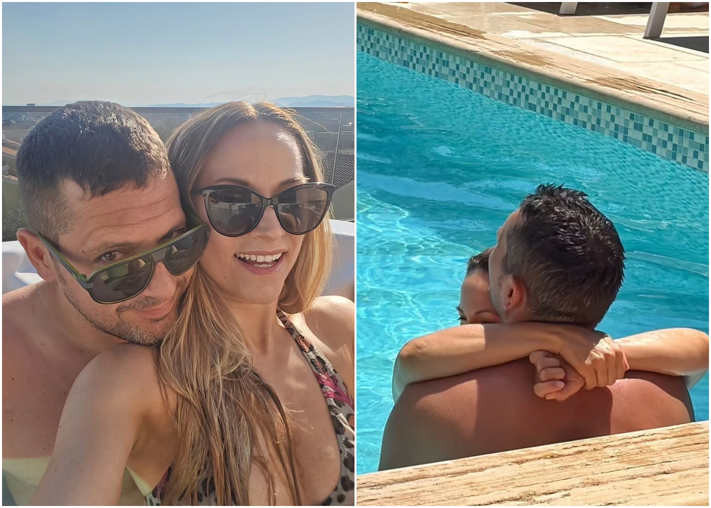 Pamela Ramljak, Vodice, ljetovanje, suprug, obitelj, bazen, romantične fotografije