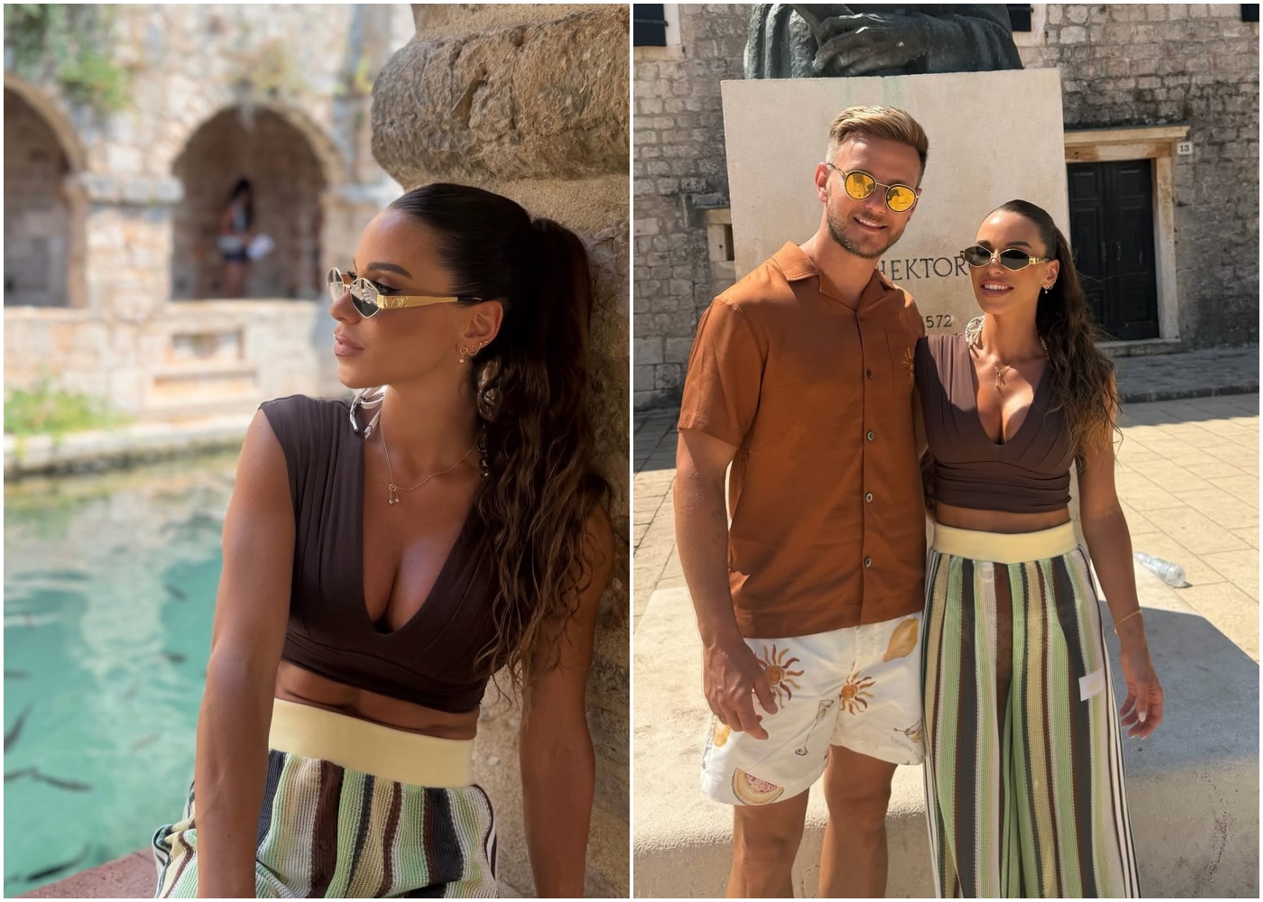 Raquel Mauri, Ivan Rakitić, Hvar, adidas Originals, adidas hlače, ljetna moda,