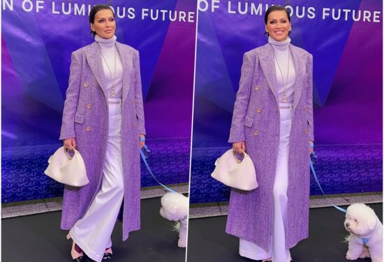 Nina Badrić u ljubičastom kaputu koji želimo u svom ormaru