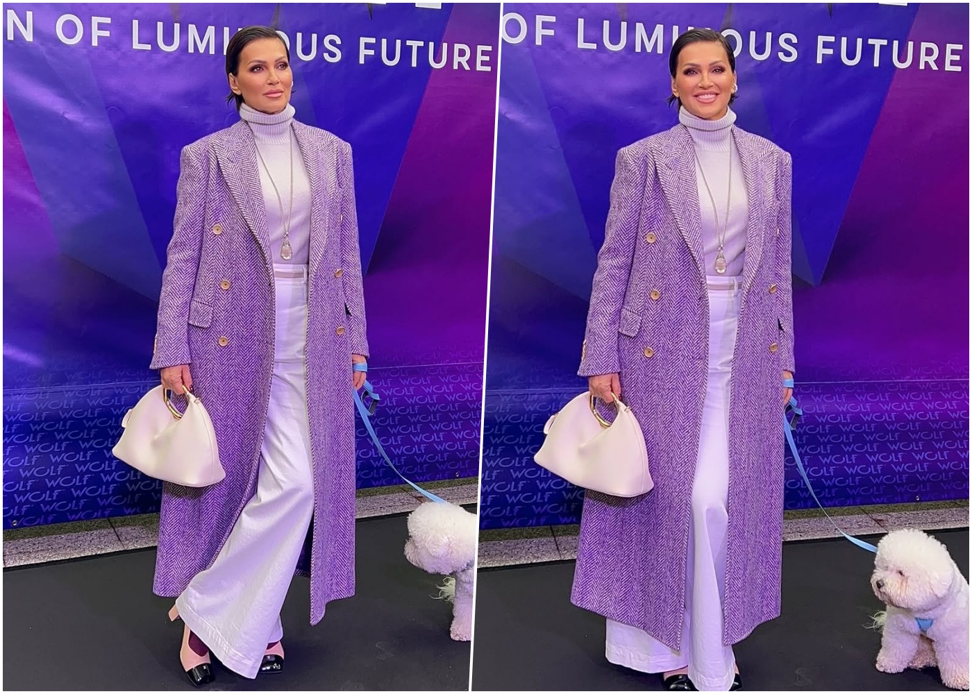 Nina Badrić u ljubičastom kaputu koji želimo u svom ormaru